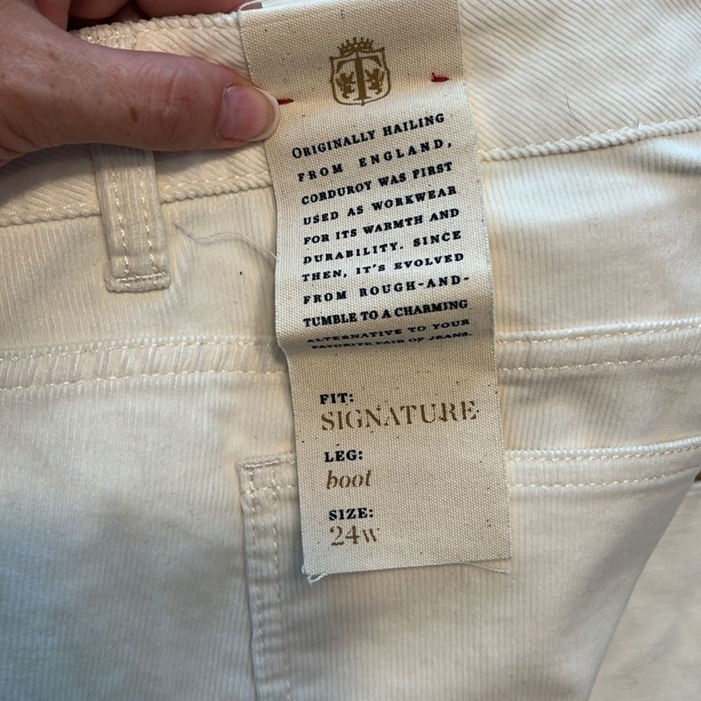 NWT Talbots Cream Corduroy Signature Boot Cut Jea… - image 3